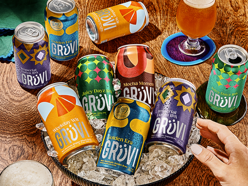 Image: assortment of colorful cans