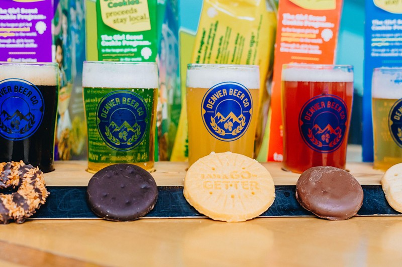 Girl Scout Cookie and beer pairings are available at all DBC locations this weekend.