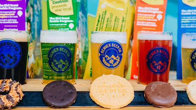 GIrl scout cookies paired with beers.