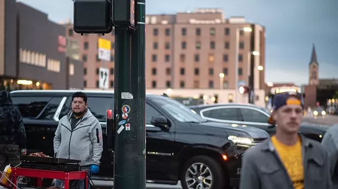 Hot dog vendor in Denver