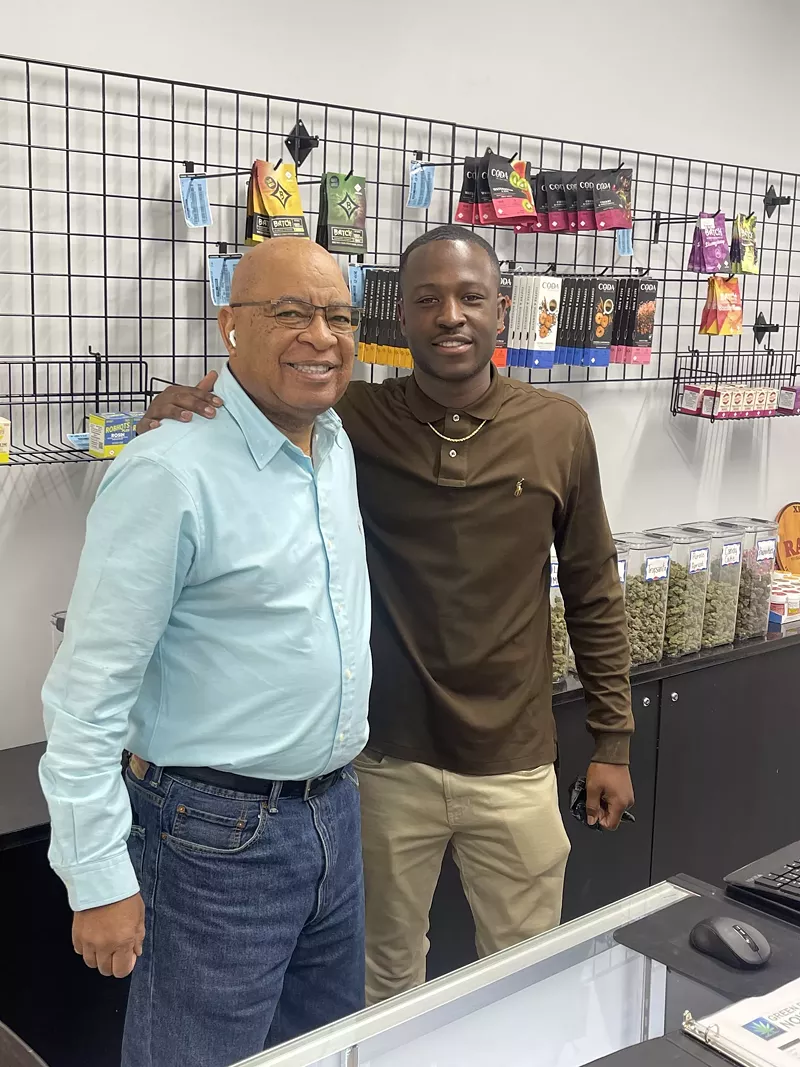 Image: Curtis Washington (left) and son Jordan Brooks opened the Green Remedy on December 1.