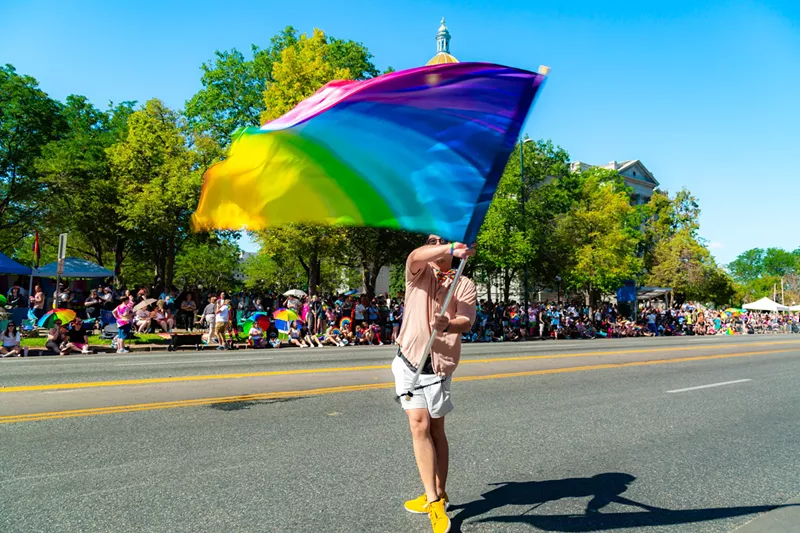 Image: people celebrating the annual Denver PrideFest