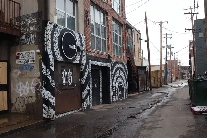 Image: The alleyway entrance to Milk Bar.