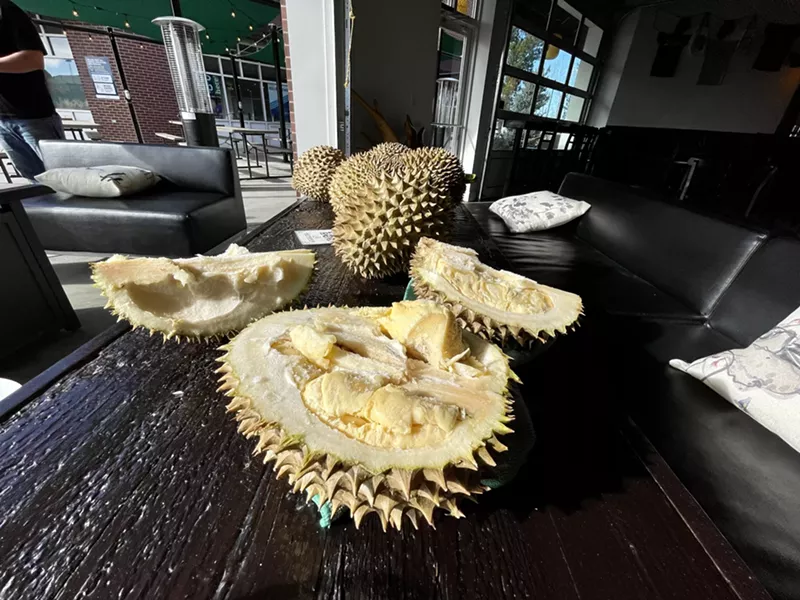 Image: This durian was not a stinky as expected.