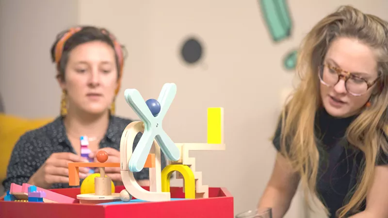 Image: Alana Aamodt (left) and Anna Gilbertson created Momentix motionKit as a way to reimagine STEM education.
