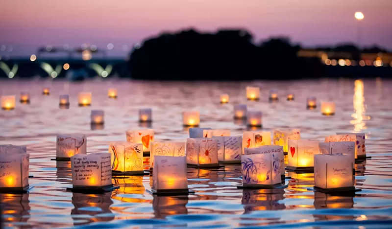 Image: Lanterns on the water