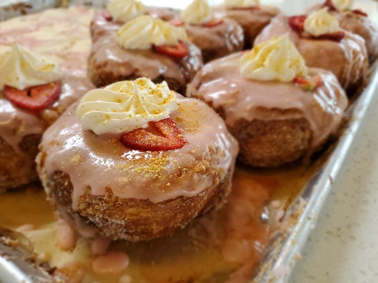 Parlor's ultra-flaky layered doughnuts. - MOLLY MARTIN