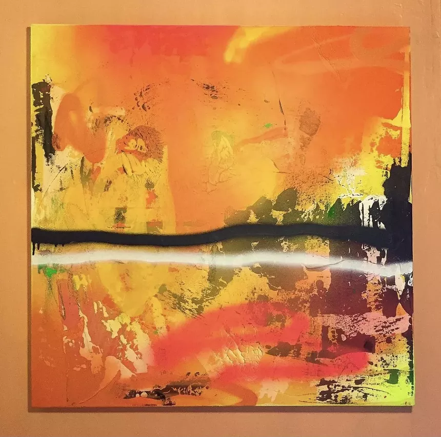 Abstract painter Romelle is obsessed with the healing power of color. - ROMELLE / INSTAGRAM / COURTESY OF RINO ART DISTRICT