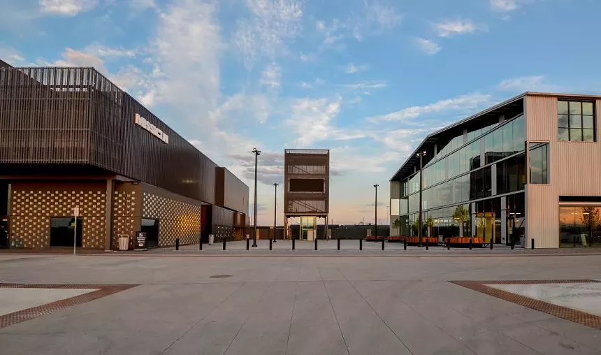 The plaza facing the Mission Ballroom will host the Westword Music Showcase main stages on September 18. - WESTFIELD