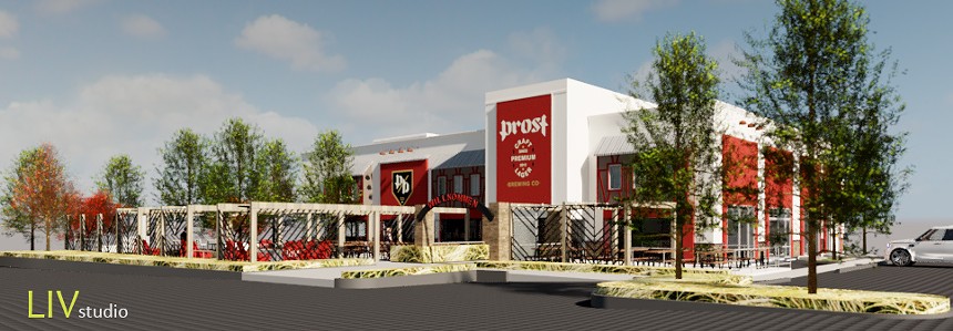 A rendering of the new Prost biergarten in Highlands Ranch. - LIV STUDIOS/PROST BREWING