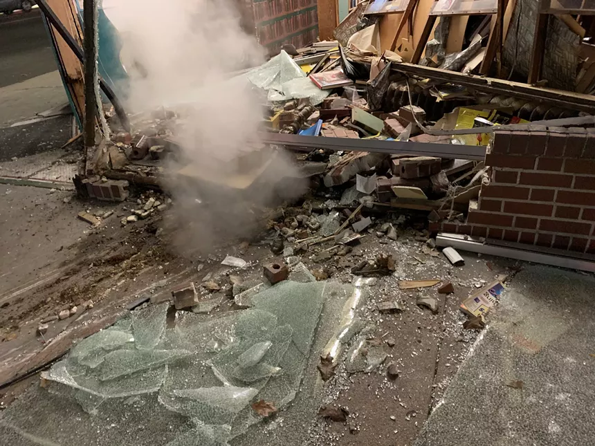 Steam, broken glass and more damaged about 100 rare pounds. - WILLIAM KORTZ
