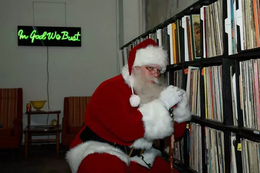 Converse with Santa at the Dikeou Pop-up Winter Solstice Reception. - COURTESY OF THE DIKEOU COLLECTION