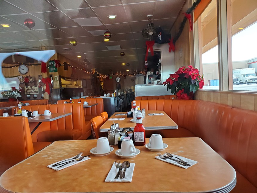 The tables at Breakfast King were set inside the empty restaurant on January 3. - MOLLY MARTIN