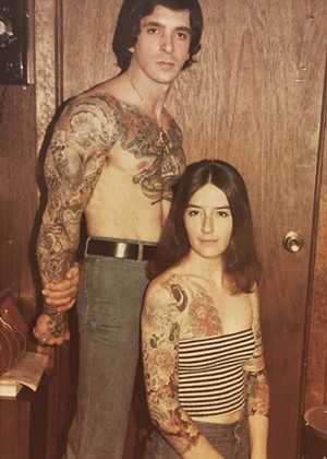 Peter Poulos and Kim Schaefer in the early days. - DENVER CITY TATTOO CLUB INSTAGRAM