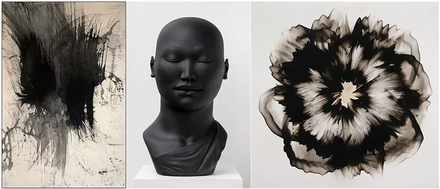Zachariah Rieke, Scarlett Kanistanaux and Dennis Lee Mitchell share space at William Havu Gallery. - COURTESY OF WILLIAM HAVU GALLERY