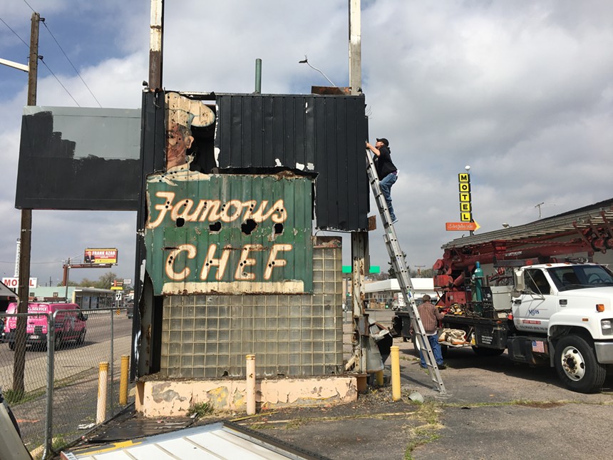 When the building came down last year, the original sign was exposed. - JONNY BARBER