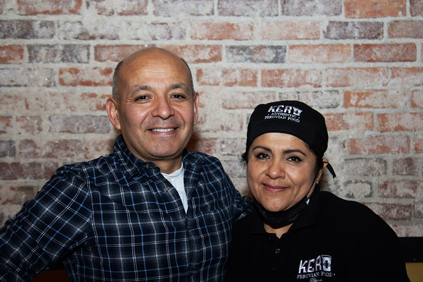Noel Plasencia and Lisa Nique are the new partners running Denver's oldest Peruvian restaurant. - TOM HELLAUER