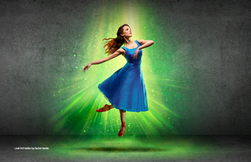 Leah McFadden as Dorothy, dancing in The Wizard of Oz.  - PHOTO CREDIT: RACHEL NEVILLE