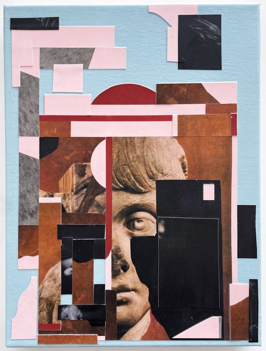 Mario Zoots, “Fragments 3”, 2022, acrylic and paper on linen.  - COURTESY OF K CONTEMPORARY