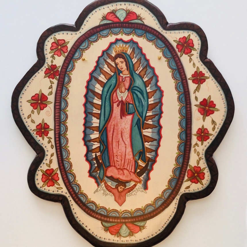 Lynn Fresquez, “Guadalupe,” retablo. - COURTESY OF CHAC