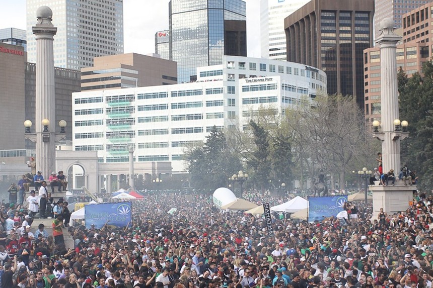 The 4/20 celebration at Civic Center Park is returning for the first time since 2019. - BRANDON MARSHALL