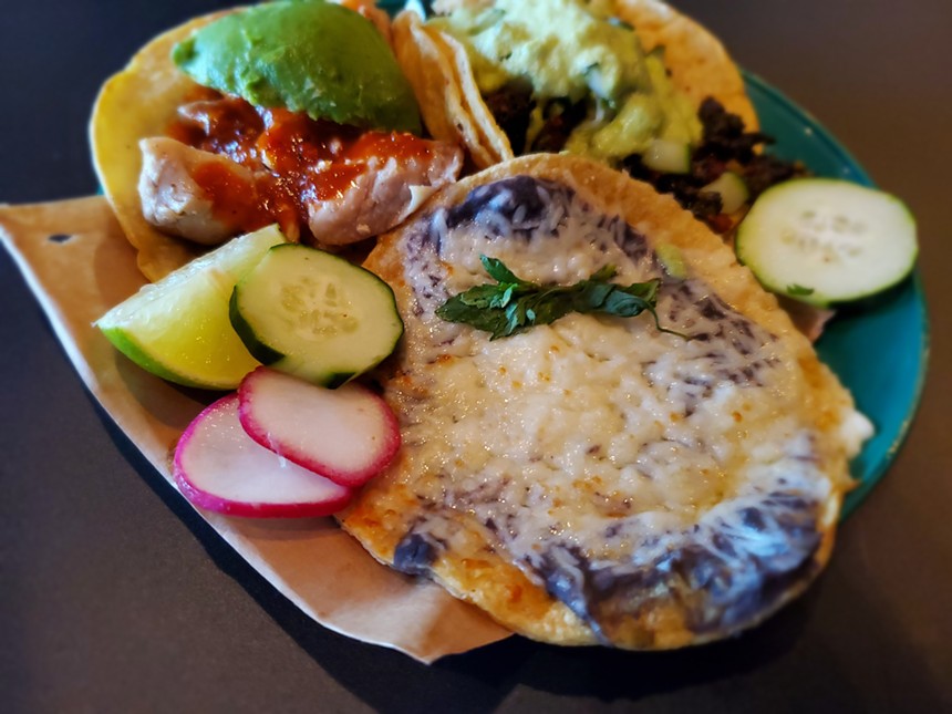 La Diabla's $3 happy hour tacos. - MOLLY MARTIN