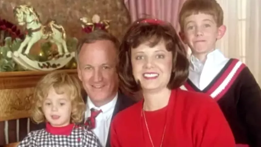 (From left) JonBenét, John, Patsy and Burke Ramsey in an early 1990s family photo. - FAMILY PHOTO/ACCESS HOLLYWOOD VIA YOUTUBE