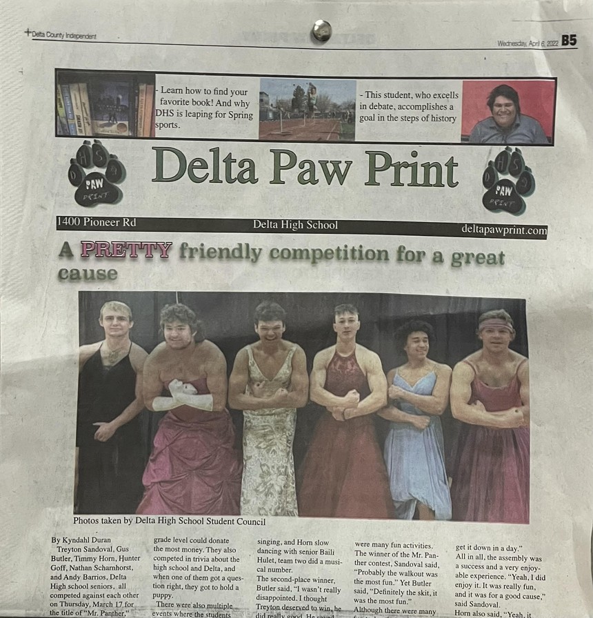 April's edition of the Delta Paw Print. - TRAVIS CANTONWINE