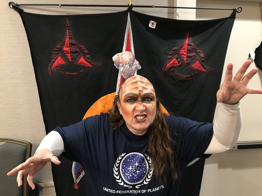 Laura Atkinson, Klingon fan of the United Federation of Planets. - TEAGUE BOHLEN