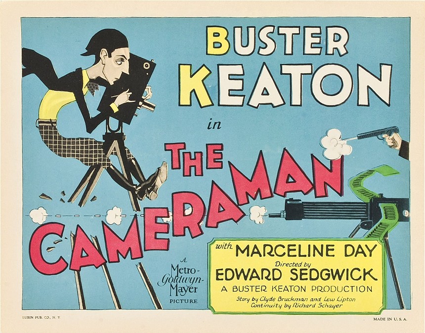 Buster Keaton draws laughs in The Cameraman. - MGM, PUBLIC DOMAIN, VIA WIKIMEDIA COMMONS