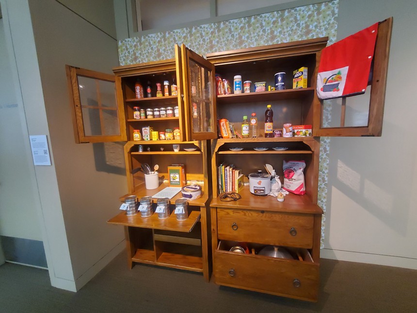 A pantry installation by Courtney Ozaki gives a glimpse into AAPI home kitchens. - MOLLY MARTIN