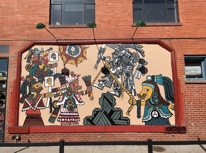 Untitled, by Alicia Cardenas, 2020, 2700 Larimer Street. - CHICANO MURALS PROJECT OF COLORADO