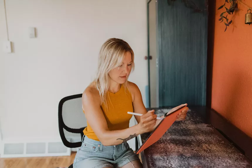 Julie Malone in her study. - MIKAELA ANTONELLI