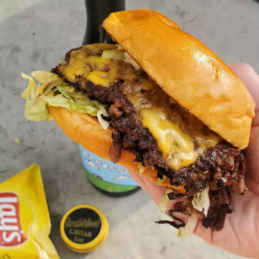 Forget fries: At Smash & Grab, it's all about chips and caviar. - MOLLY MARTIN