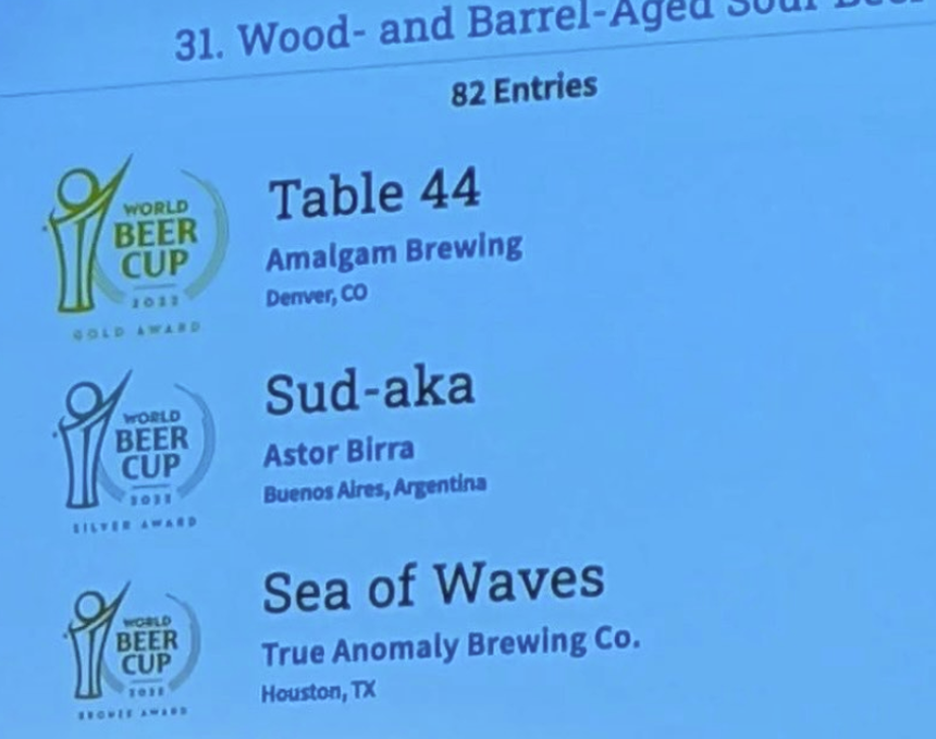 La Table 44 d'Amalgam vient également de remporter l'or dans la catégorie Wood and Barrel-Aged Stouts à la World Beer Cup 2022.  - BRASSAGE D'AMALGAME/INSTAGRAM