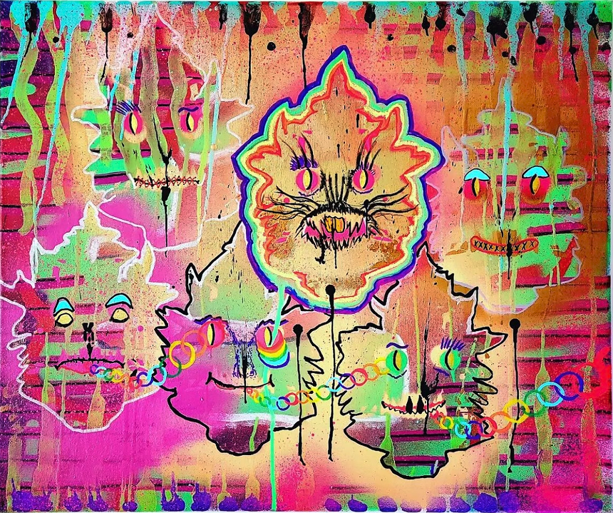 Dateline Gallery hosts a show of analog psychedelic  artworks by Materi_Alchemist. - MATERI_ALCHEMIST