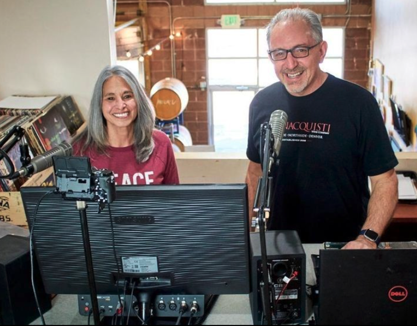Paul Bonacquisti (right) with his Denver Wine Radio co-host, ChaCha Chavez. - BONACQUISTI WINE/INSTAGRAM