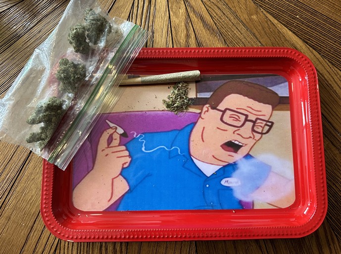 Hank Hill weed rolling tray