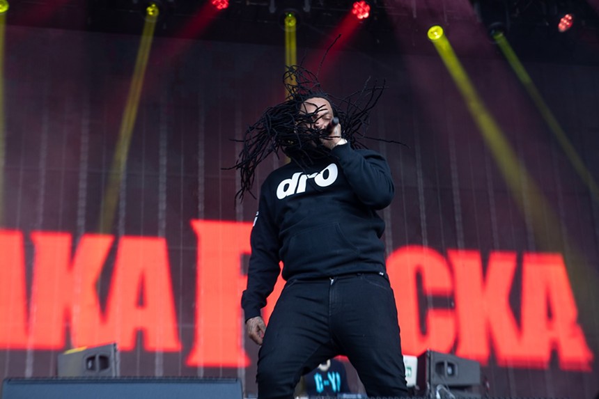 Waka Flocka Flame performs at the  2023 Mile High 420 Festival