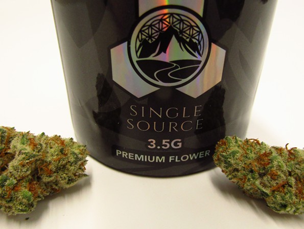 Single Source cannabis flower sold in pre-packed jars.