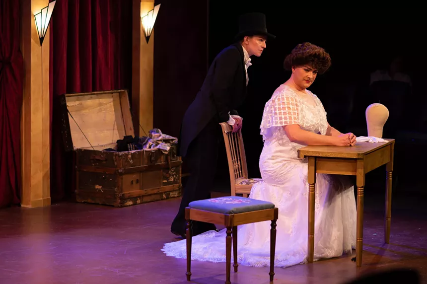 two actors on a stage