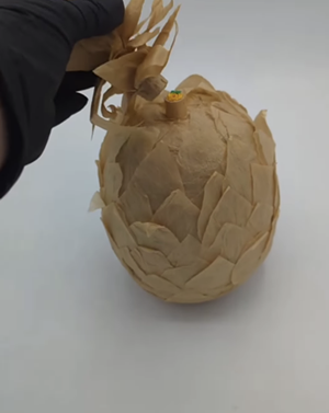 A marijuana joint shaped like a pineapple