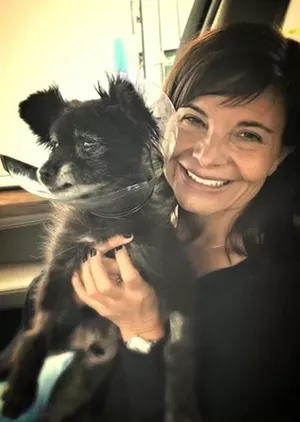 woman with dog