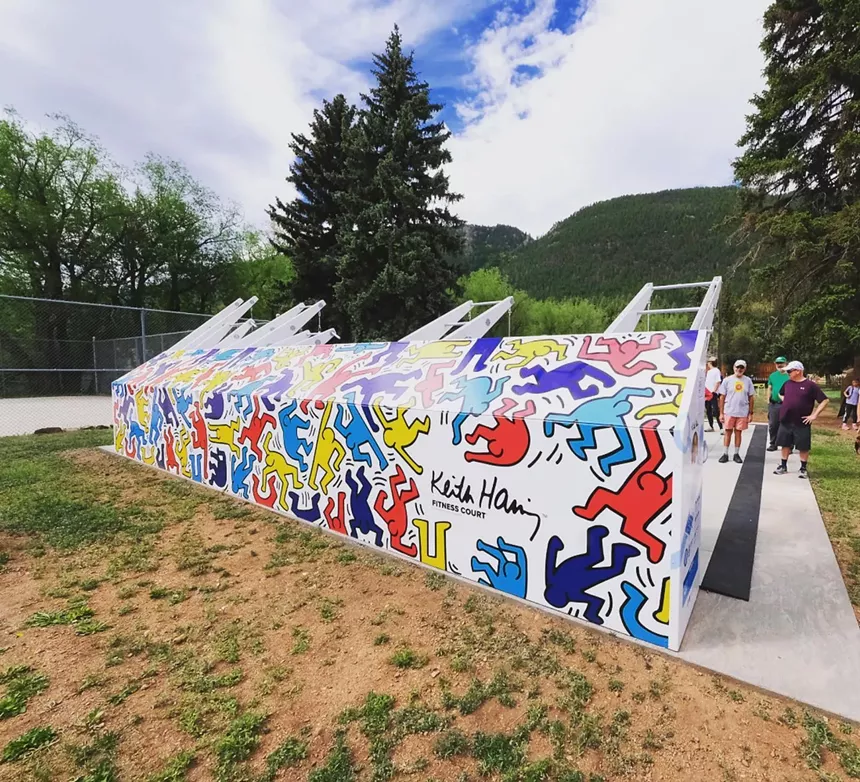 a keith haring fitness court