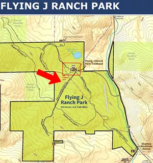 A map showing the area in Jefferson County where a serial predator has been targeting female hikers.