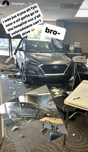 Photos posted by an Instagram user named @theginger._ from inside the Lakewood Driving School where a crash happened on August 8.