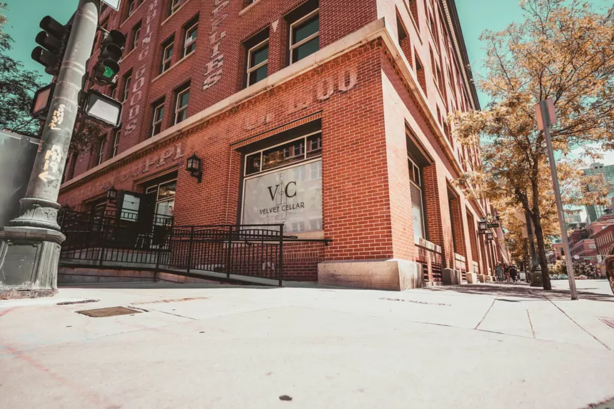 corner view fo a brick building