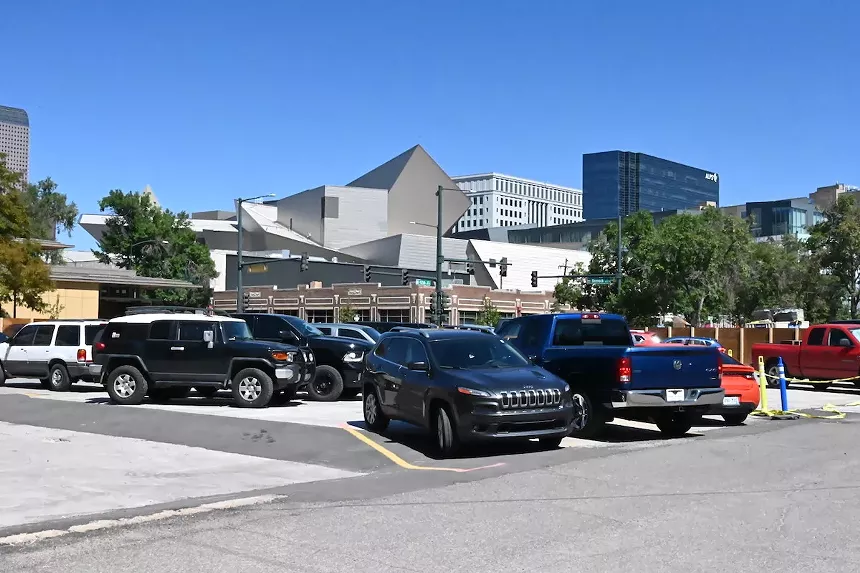 A parking lot in the Golden Triangle where a micro-community will be built for the homeless.