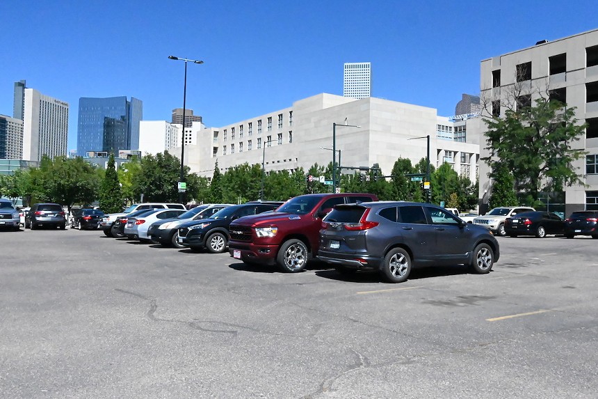 The parking lot across from the Lindsey-Flanigan Courthouse will be used as a micro-community.