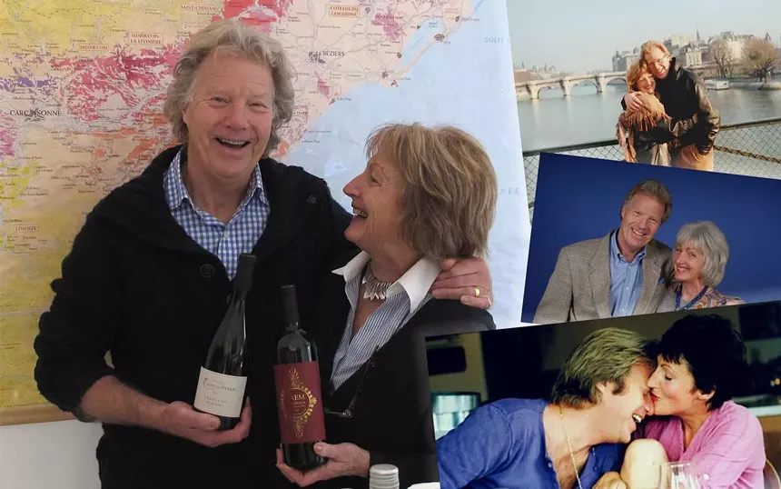 a collage of photos of a man and a woman